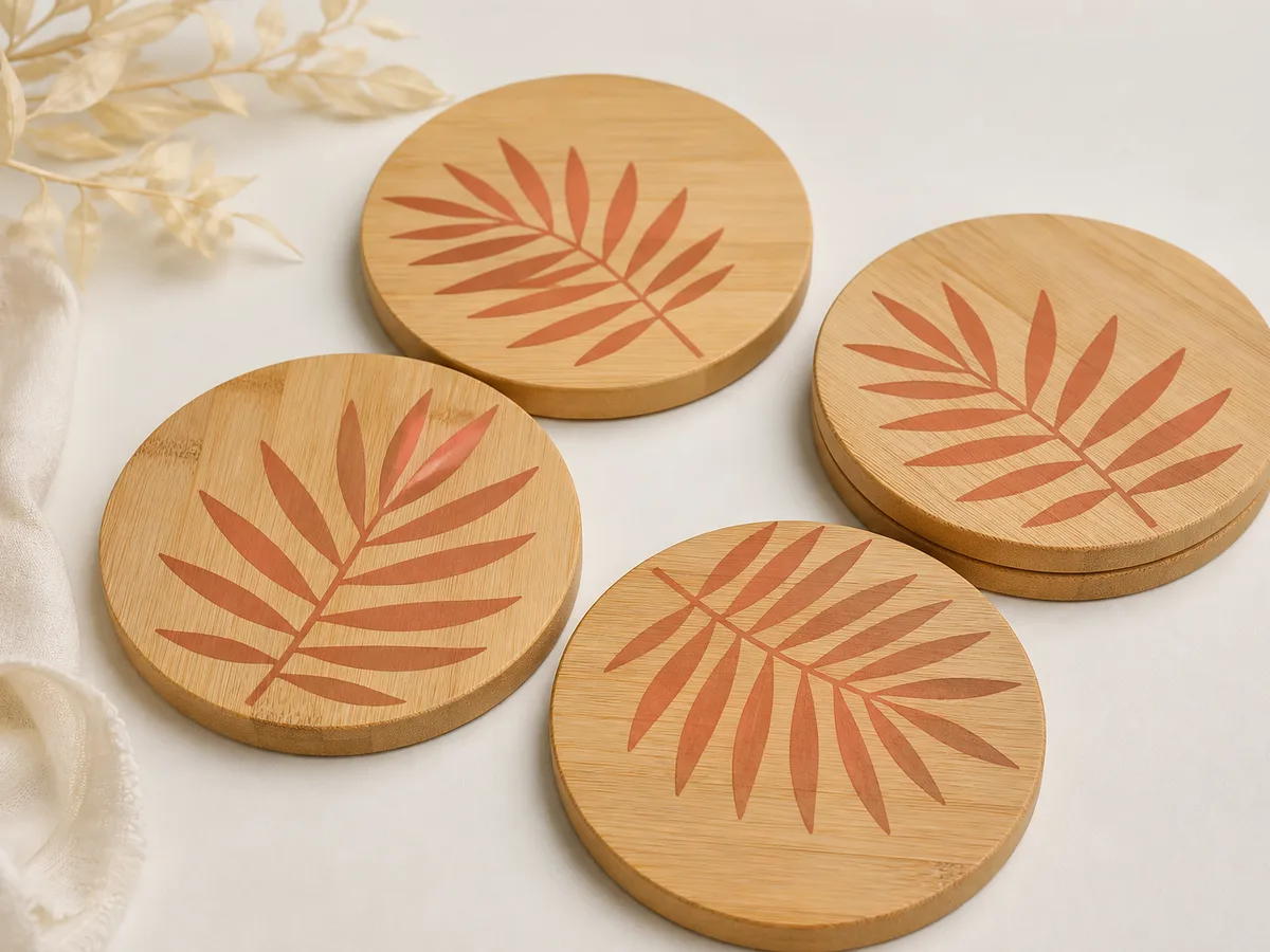 coaster bamboo Printing Lahore