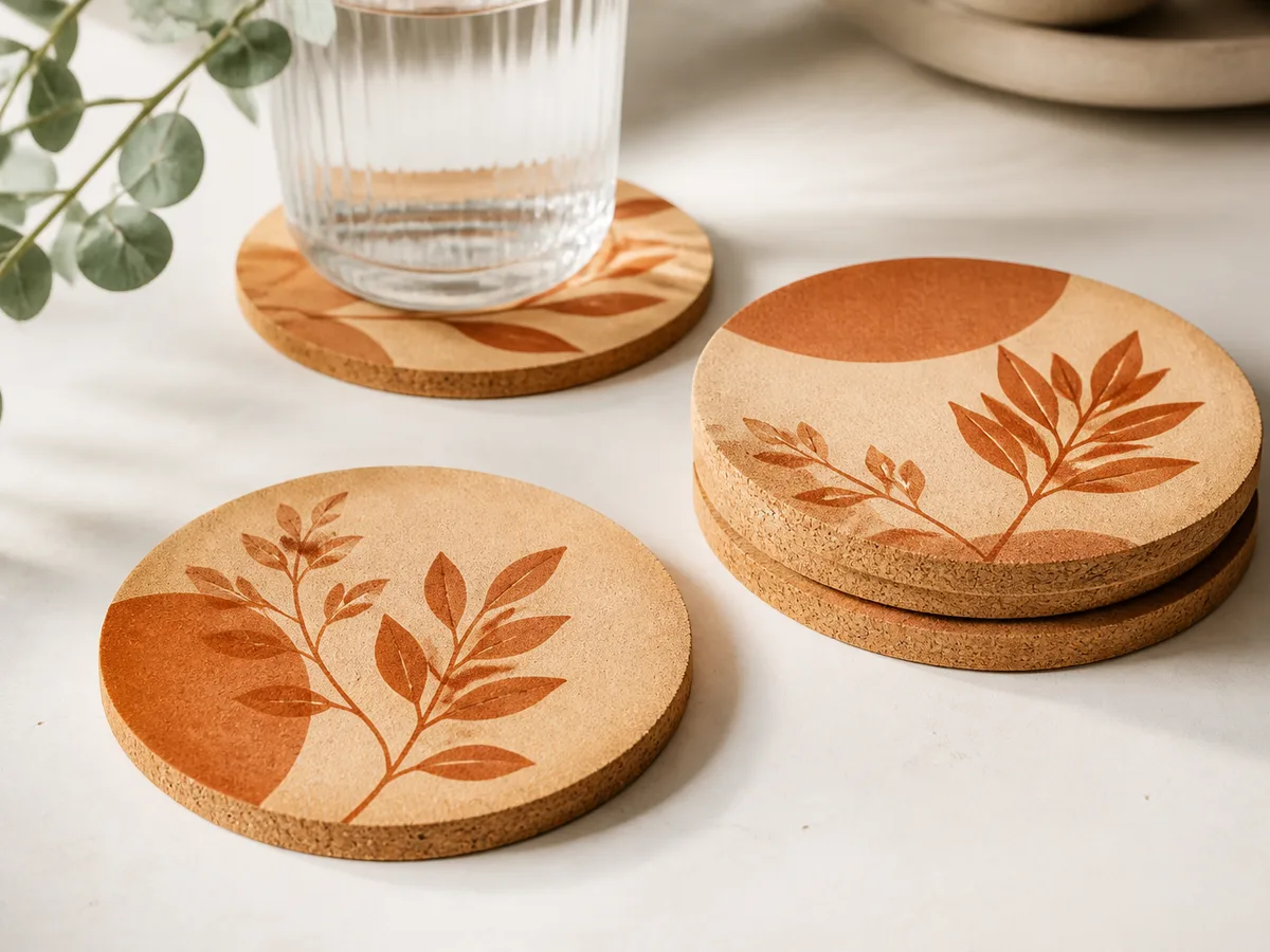 coaster Cork with logo printing Lahore