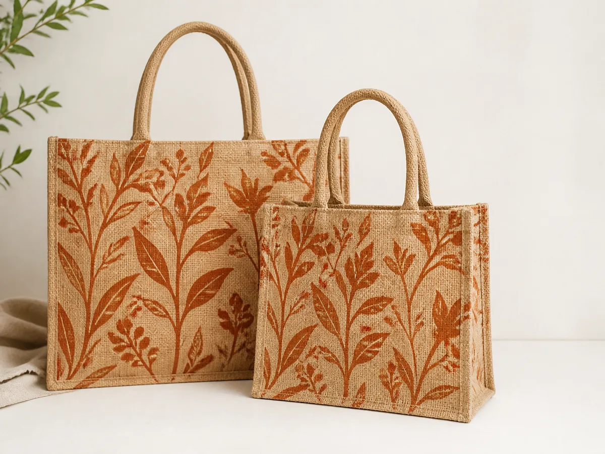 Jute Bags with Canvas Pocket Printing Lahore