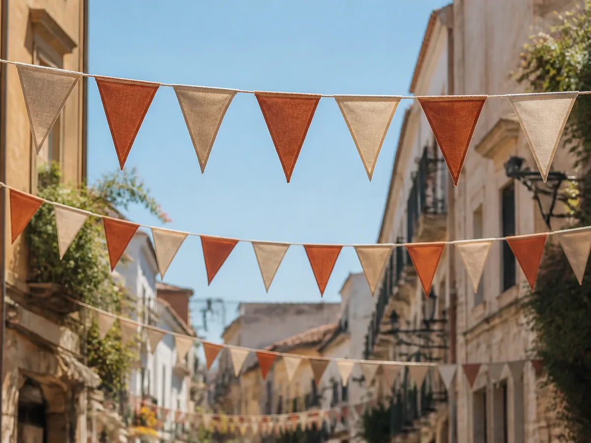 balcony bunting flag