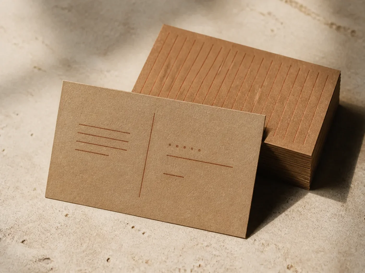 Kraft Business Cards Embossed Lahore