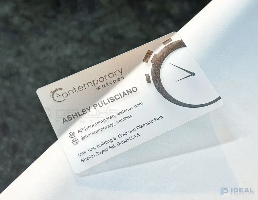 Translucent Business Cards Lahore
