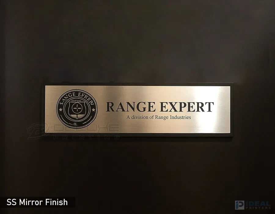 Aluminum Brush Finish with Etching & Coloring letters Lahore