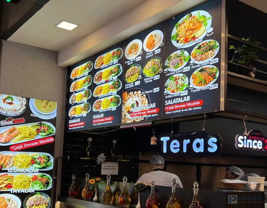 Menu Board Fabric Light Box Lahore